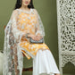 Printed Rayon Kurta Palazzo & Dupatta ( JOKPL 2137W D67W 1580 Yellow )