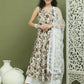 Foil Printed flared kurta pallazos With Dupatta ( JOKPL 2137W D67W 1581 Brown )