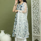 Foil Printed flared kurta pallazos With Dupatta ( JOKPL 2137W D67W 1581 Navy )