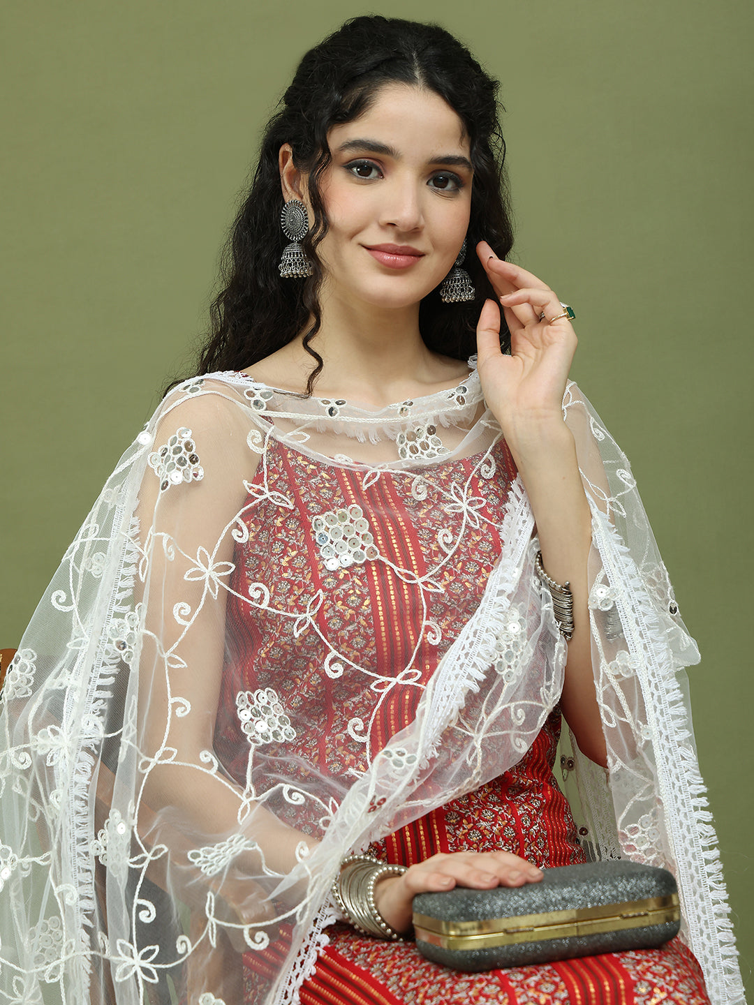 Foil Printed Rayon Kurta Palazzo Dupatta ( JOKPL 2137W D67W 1586 Red )