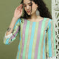 Lace Work, Woven Design straight Kurtas for Women ( JOK 1589 Green )
