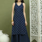 Printed Cotton Kurta Palazzo Set ( JOKPL 2138N 1585 Navy )