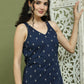 Printed Cotton Kurta Palazzo Set ( JOKPL 2138N 1585 Navy )