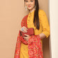 Women Woven Design Kurta with Palazzos & With Dupatta ( JOKPL D37R 1555 Yellow )