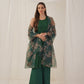 Women Embroidered Sequinned Kurta & Palazzos With Dupatta