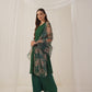 Women Embroidered Sequinned Kurta & Palazzos With Dupatta