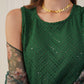 Women Embroidered Sequinned Kurta & Palazzos With Dupatta