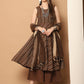 Woven Design flared kurta pallazos dupatta set