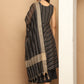 Woven Design flared kurta pallazos dupatta set