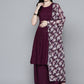 Women Embroidered Sequinned Kurta & Palazzos With Dupatta