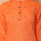 Women Woven Design Orange Kurta with Palazzos & With Dupatta ( JOKPL D51P 1555 Orange )