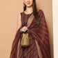 Women Woven Design Kantha Work Kurta with Palazzos & With Dupatta ( JOKPL D56M 1554 Maroon )