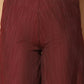 Women Woven Design Kantha Work Kurta with Palazzos & With Dupatta ( JOKPL D56M 1554 Maroon )