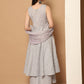 Women Grey Woven Design Flared Kurta with Palazzos & With Dupatta ( JOKPL D59GR 1553 Grey )