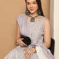 Women Grey Woven Design Flared Kurta with Palazzos & With Dupatta ( JOKPL D59GR 1553 Grey )