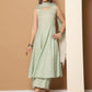Women Green Woven Design Flared Kurta with Palazzos & With Dupatta ( JOKPL D59G 1553 Green )
