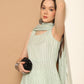Women Green Woven Design Flared Kurta with Palazzos & With Dupatta ( JOKPL D59G 1553 Green )
