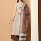 Women Brown Printed Kurta with Palazzos & With Kantha Work Dupatta ( JOKPL D61BR 1557 Brown )