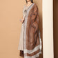 Women Brown Printed Kurta with Palazzos & With Kantha Work Dupatta ( JOKPL D61BR 1557 Brown )