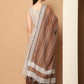 Women Brown Printed Kurta with Palazzos & With Kantha Work Dupatta ( JOKPL D61BR 1557 Brown )