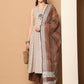 Women Brown Printed Kurta with Palazzos & With Kantha Work Dupatta ( JOKPL D61BR 1557 Brown )