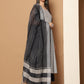 Women Navy Blue Printed Kurta with Palazzos & With Kantha Work Dupatta ( JOKPL D61N 1557 Navy )