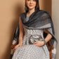 Women Navy Blue Printed Kurta with Palazzos & With Kantha Work Dupatta ( JOKPL D61N 1557 Navy )