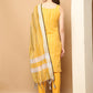 Yellow Dobby Kurta with pallazos dupatta set ( JOKPL D61Y 1563 Yellow )