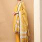 Yellow Dobby Kurta with pallazos dupatta set ( JOKPL D61Y 1563 Yellow )