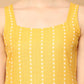 Yellow Dobby Kurta with pallazos dupatta set ( JOKPL D61Y 1563 Yellow )