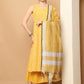 Printed yellow flared kurta pallazos dupatta set ( JOKPL D61Y 1565 Yellow )
