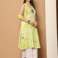 Women Green Printed Kurta with Palazzos & With Ombre Dupatta ( JOKPL D62Pi 1557 Pista )