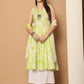 Women Green Printed Kurta with Palazzos & With Ombre Dupatta ( JOKPL D62Pi 1557 Pista )