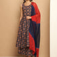 Printed flared kurta pallazos dupatta set