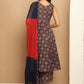 Printed flared kurta pallazos dupatta set