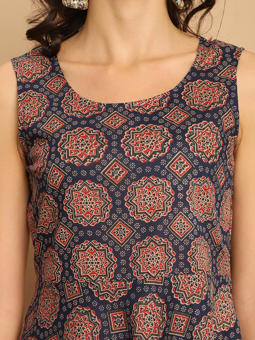 Printed flared kurta pallazos dupatta set