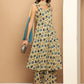 Printed flared kurta pallazos dupatta set