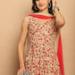 Printed flared kurta pallazos dupatta set