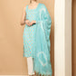 Blue printedKurta with pallazos dupatta set ( JOKPL D64B 1563 Blue )