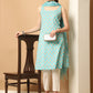 Blue printedKurta with pallazos dupatta set ( JOKPL D64B 1563 Blue )