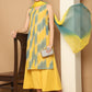 Woven Design Yellow Cotton Kurta with Palazzos & With Dupatta ( JOKPL D65YG 1561 Yellow )