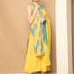 Woven Design Yellow Cotton Kurta with Palazzos & With Dupatta ( JOKPL D65YG 1561 Yellow )