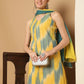 Woven Design Yellow Cotton Kurta with Palazzos & With Dupatta ( JOKPL D65YG 1561 Yellow )