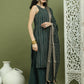 Woven Design straight Kurta Palazzo With Dupatta ( JOKPL D68G 1587 Green )