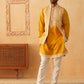 Men's Embroidered Waistcoat and Kurta Pyjama. ( JOKPWCS W 5054Mustard )