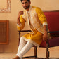 Men's Embroidered Waistcoat and Kurta Pyjama. ( JOKPWCS W 5054Mustard )