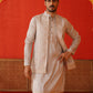 Embroidered Waistcoat & Solid Kurta Pyjama For Men ( JOKPWCS 5106Bronze ) [FF] [F-4-5]