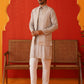 Embroidered Waistcoat & Solid Kurta Pyjama For Men ( JOKPWCS 5106Bronze ) [FF] [F-4-5]