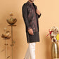 Embroidered Waistcoat and Kurta Pyjama For Men ( JOKPWCS 5114Black )