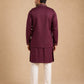 Embroidered Waistcoat & Solid Kurta Pyjama For Men